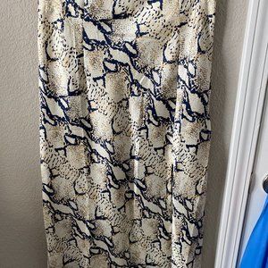 Princess Polly Snake Skin Midi Skirt with Slit